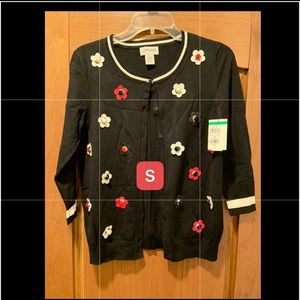 3D floral cardigan size Small